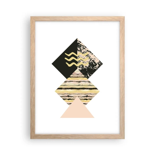 Een poster in een licht eiken lijst - Er is niet zo eenvoudig - 30x40 cm