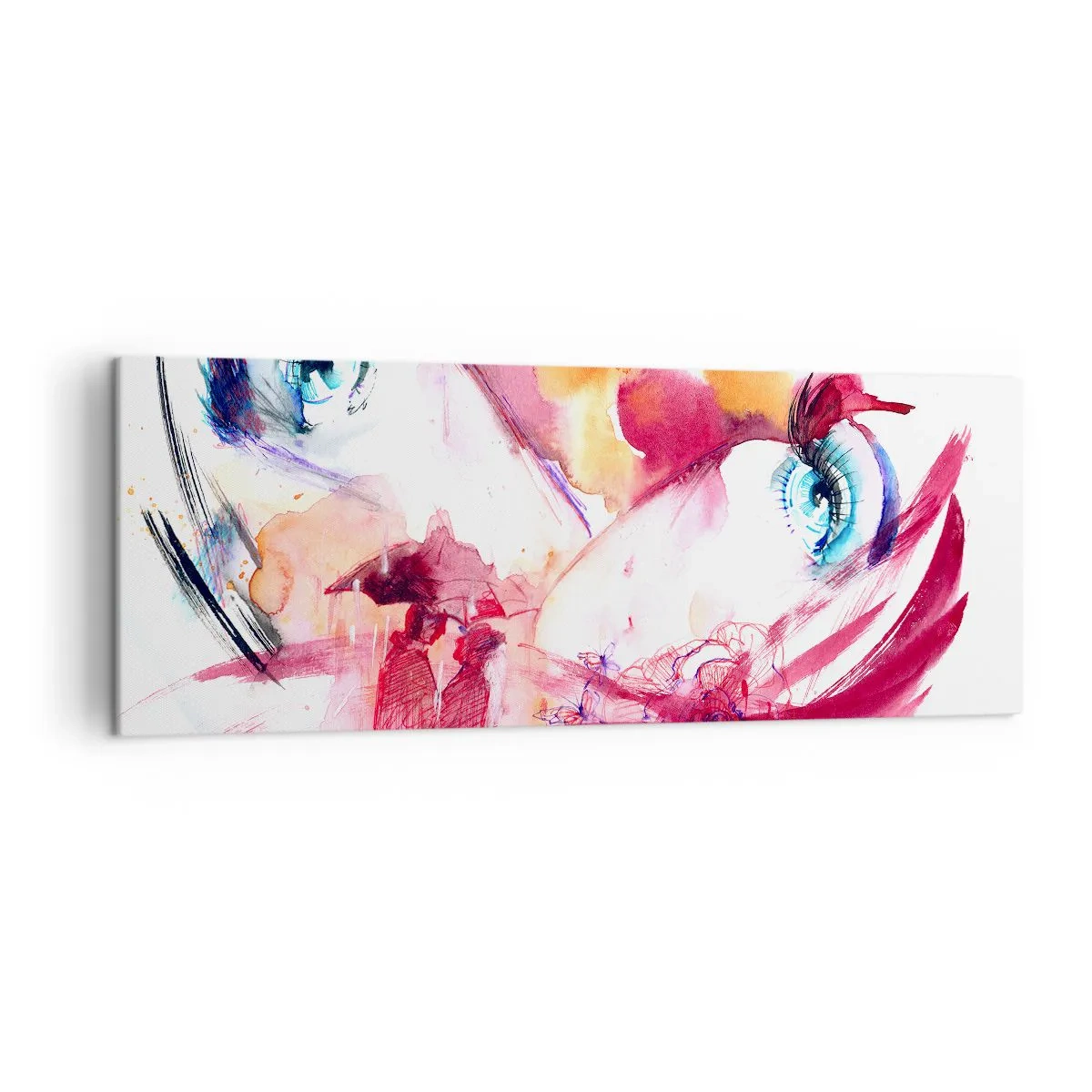 Schilderen op canvas - De wereld gedijt in nabijheid - 140x50 cm