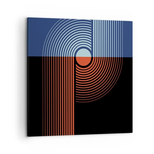 Schilderen op canvas - In een geometrische omhelzing - 50x50 cm