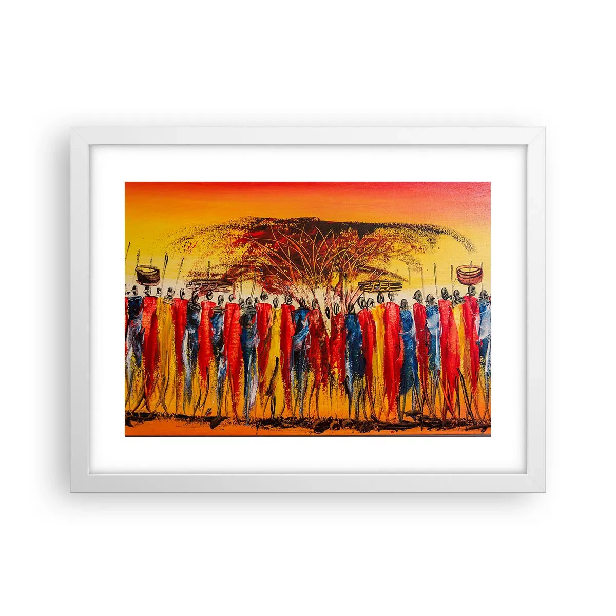 Poster in een witte lijst - Daar, daar, daar gaan ze - 40x30 cm