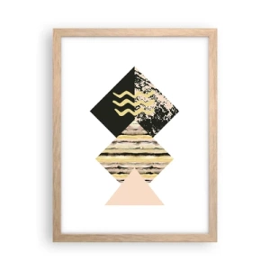 Een poster in een licht eiken lijst - Er is niet zo eenvoudig - 30x40 cm