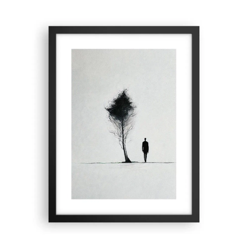 Poster in een zwarte lijst - Wij dwalen allemaal - 30x40 cm