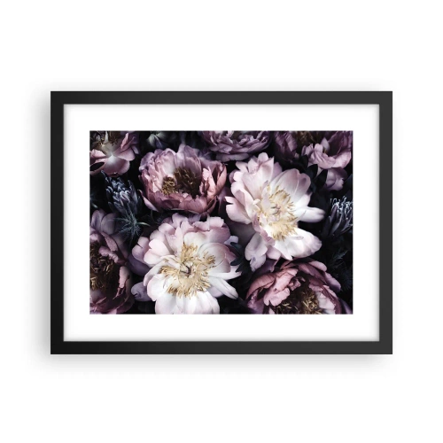 Poster in een zwarte lijst - Boeket ouderwets - 40x30 cm