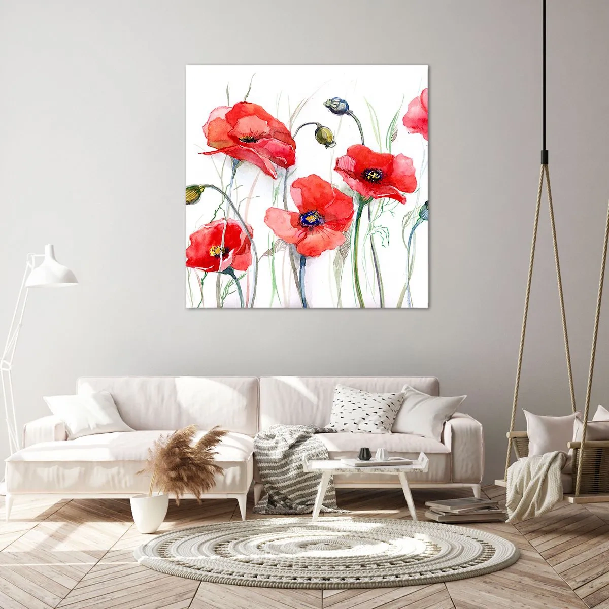 Schilderen op canvas - Poolse bloemen - 50x50 cm