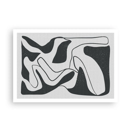 Poster - Abstract doolhofplezier - 100x70 cm