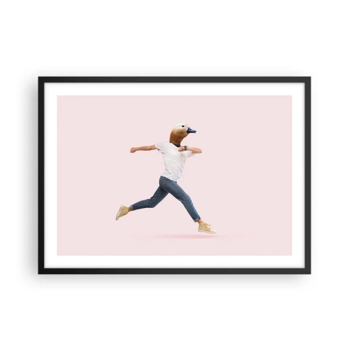 Poster in een zwarte lijst - Een snufje absurditeit - 70x50 cm