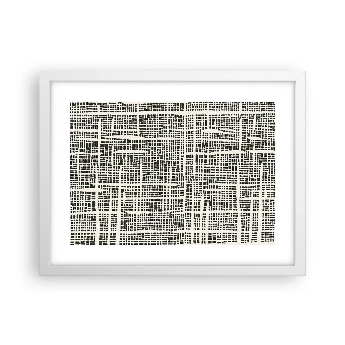 Poster in een witte lijst - Geweven compositie - 40x30 cm