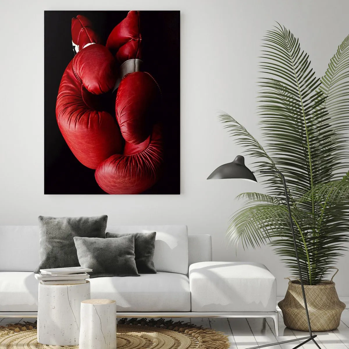 Schilderen op glas - De emoties van het gevecht met ons - 50x70 cm