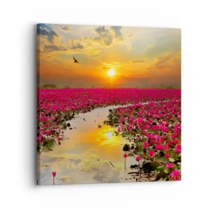 Schilderen op canvas - Het geheime leven van het meer - 30x30 cm