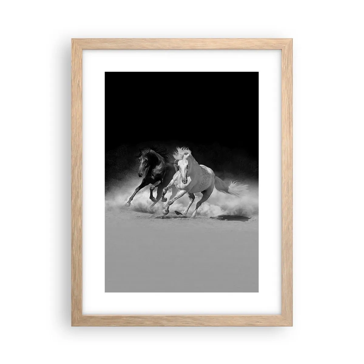 Een poster in een licht eiken lijst - Vrijheidsgalop - 30x40 cm