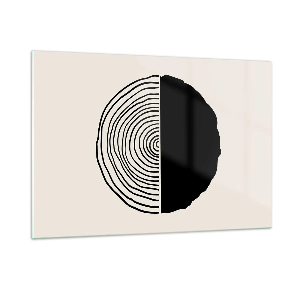 Schilderen op glas - Half om half - 120x80 cm