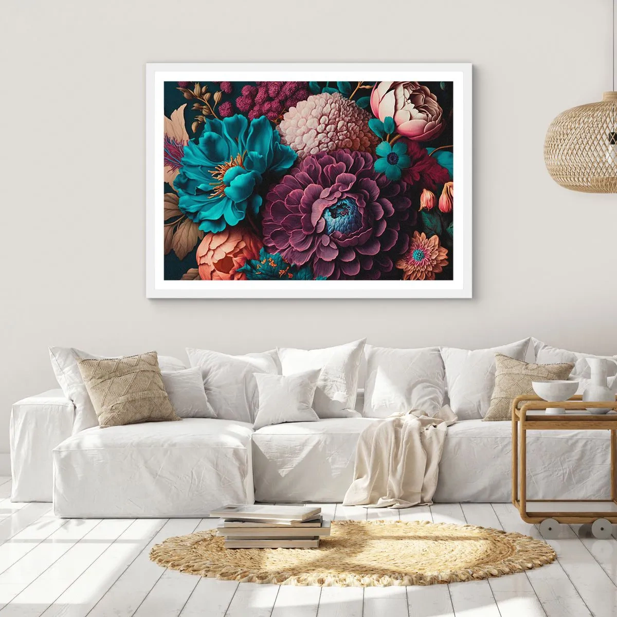 Poster in een witte lijst - Natuur in overvloed - 100x70 cm
