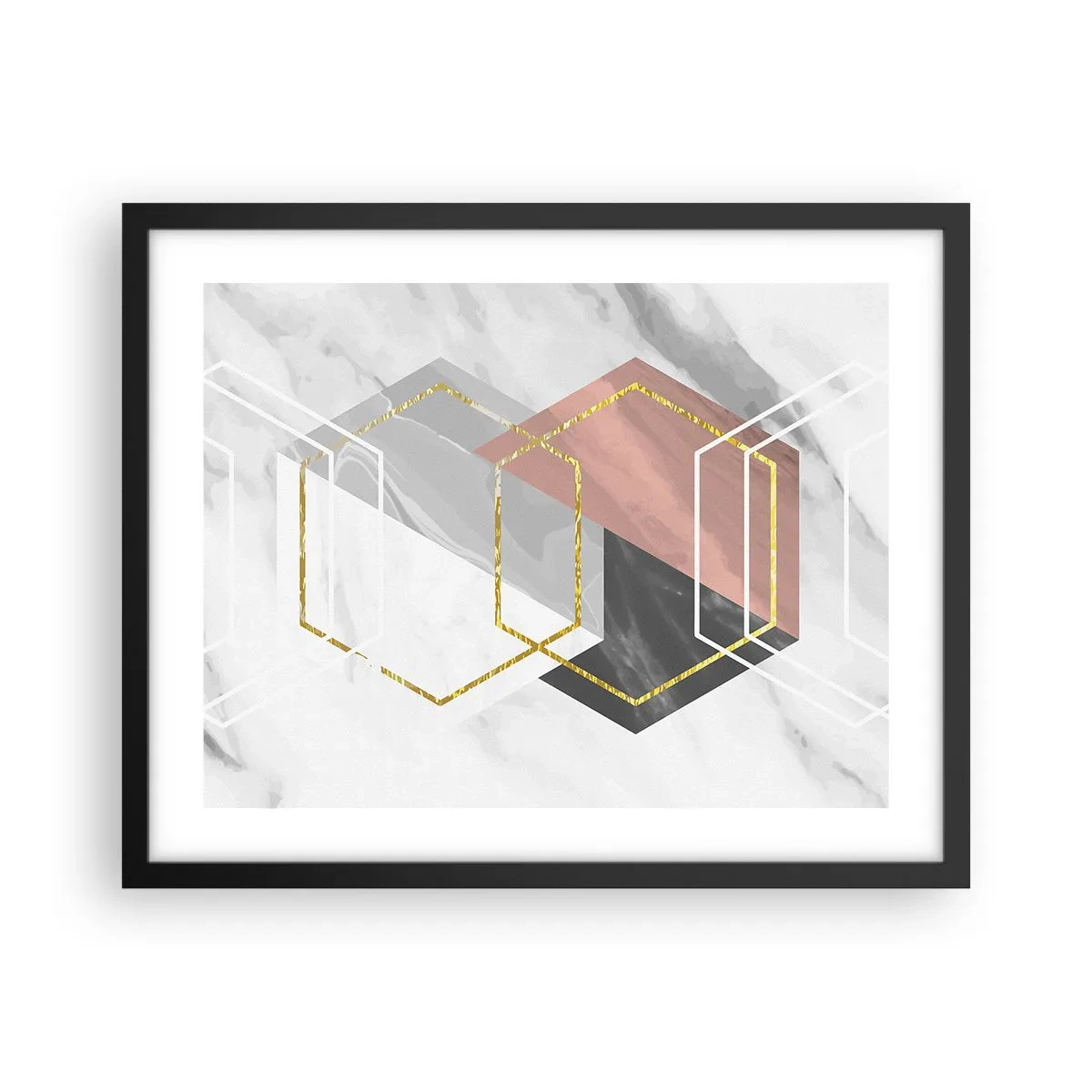 Poster in een zwarte lijst - Keten samenstelling - 50x40 cm