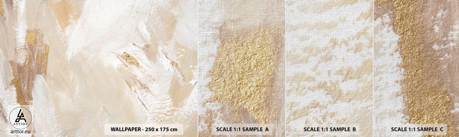 Fotobehang Monster Premium Canvas - Pastelkleurige compositie - Minimalistisch, Helder, Deel - 100x30 cm