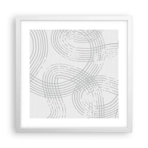 Poster in een witte lijst - Er is geen rechte weg - 40x40 cm
