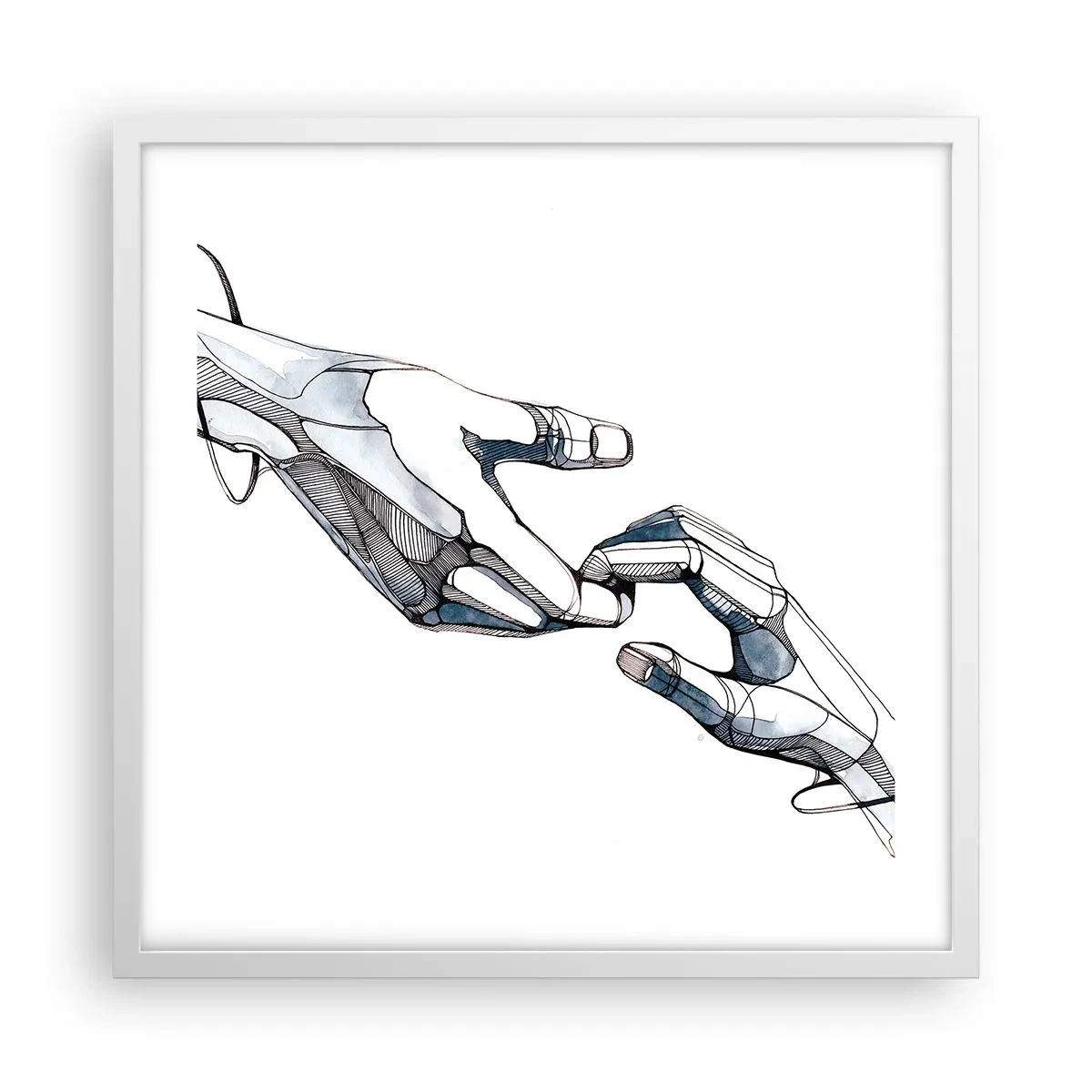 Poster in een witte lijst - Een goed gebaar - 50x50 cm