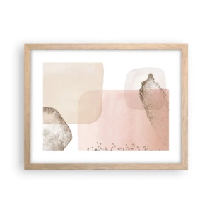 Een poster in een licht eiken lijst - Een blik door kleur - 40x30 cm