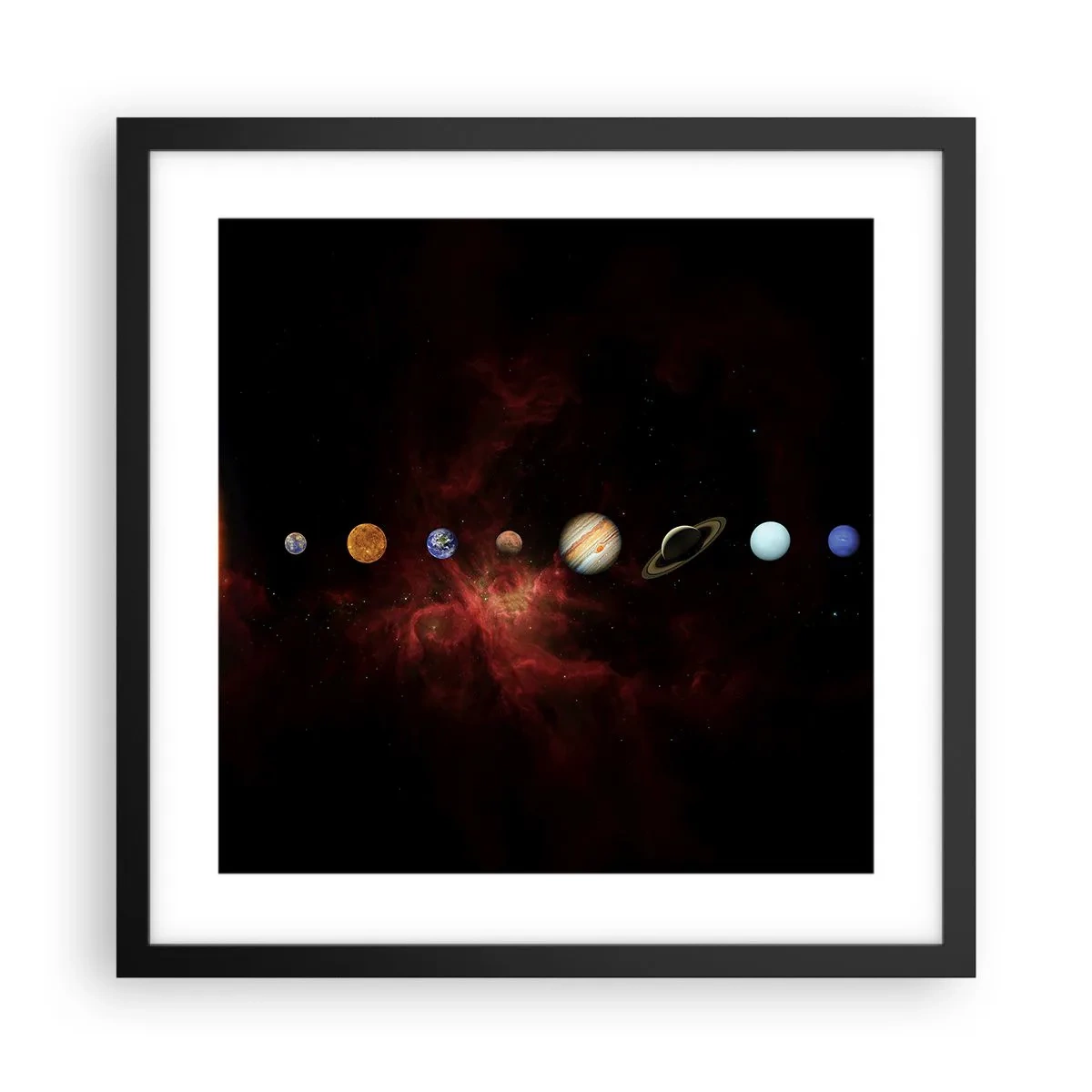 Poster in een zwarte lijst - Onze buurt - 40x40 cm