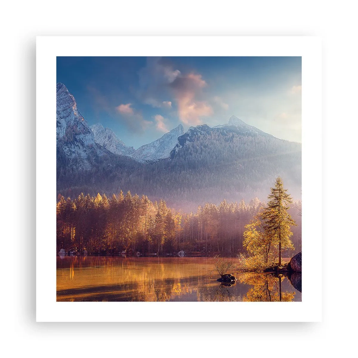 Poster - In bergen en dalen - 50x50 cm