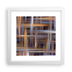 Poster in een witte lijst - Geweven van licht - 30x30 cm