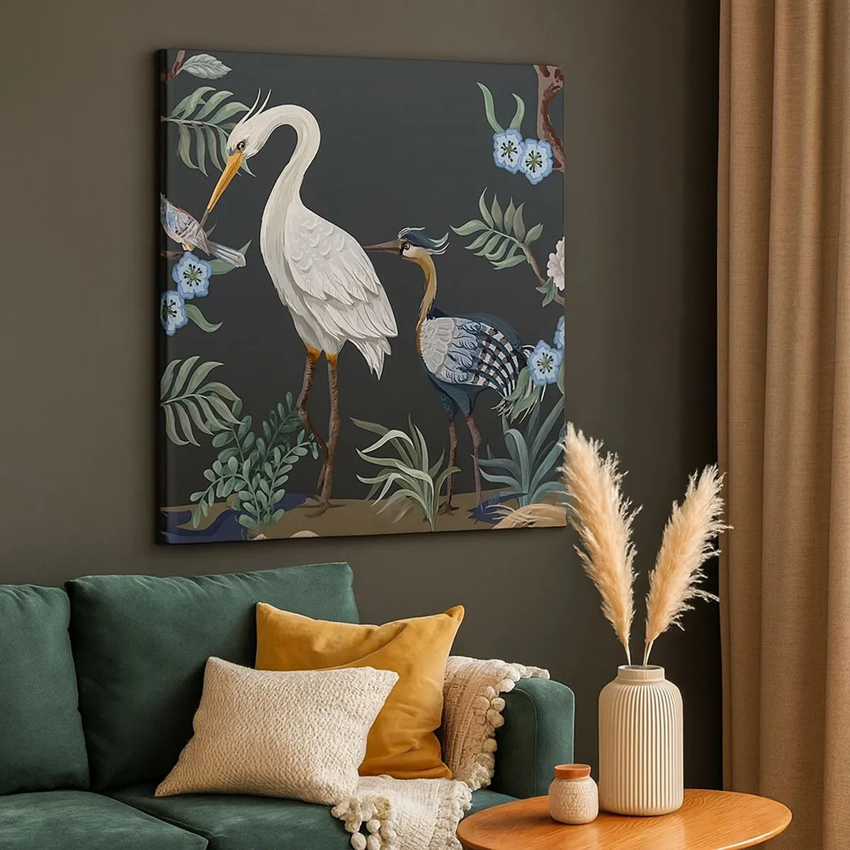 Schilderen op canvas - Vogelparade - 30x30 cm