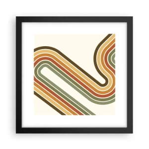 Poster in een zwarte lijst - Zigzag naar het doel - 30x30 cm