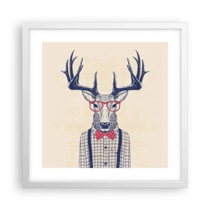 Poster in een witte lijst - Een grappig extravaganza - 40x40 cm