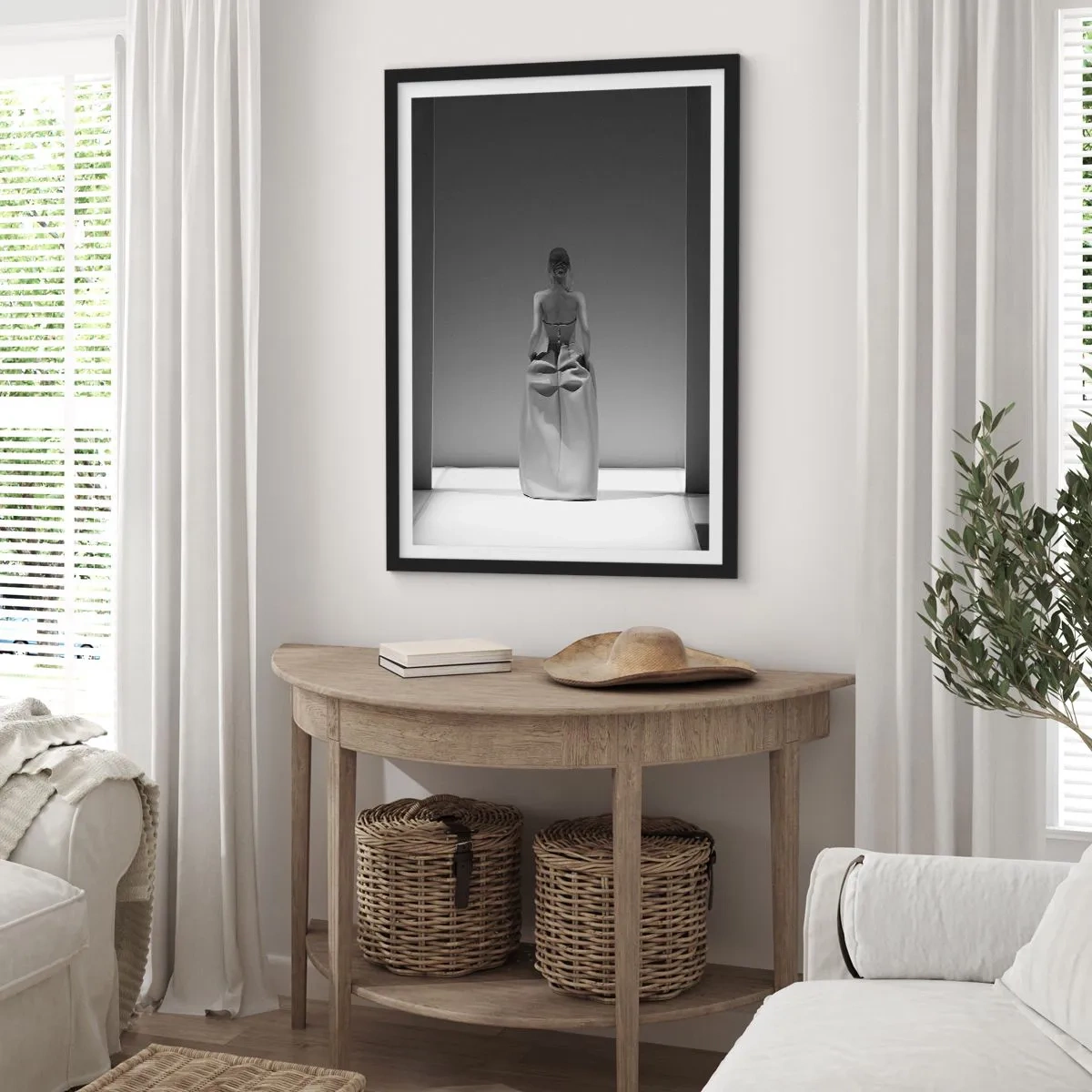 Poster in een zwarte lijst - Verfijnde eenvoud - 70x100 cm