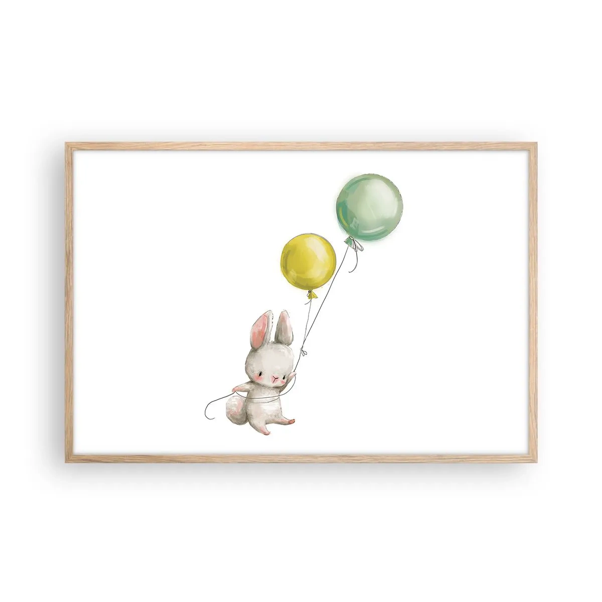 Een poster in een licht eiken lijst - Ik ga ook vliegen! - 91x61 cm