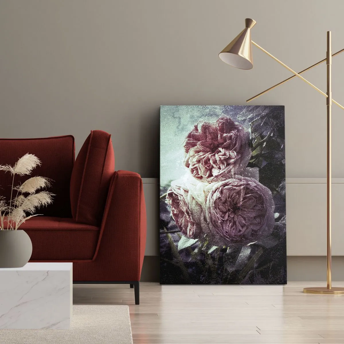 Schilderen op canvas - In een romantische sfeer - 55x100 cm