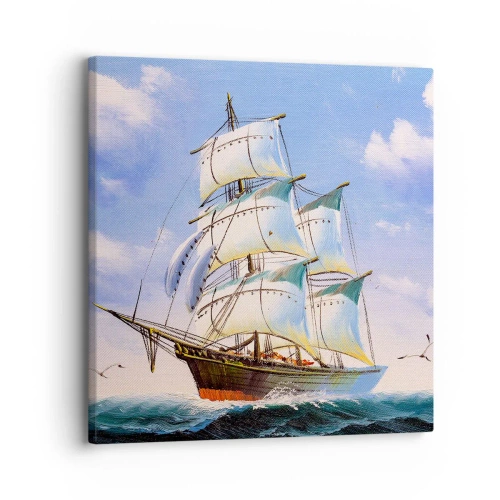 Schilderen op canvas - Trots met de wind - 30x30 cm