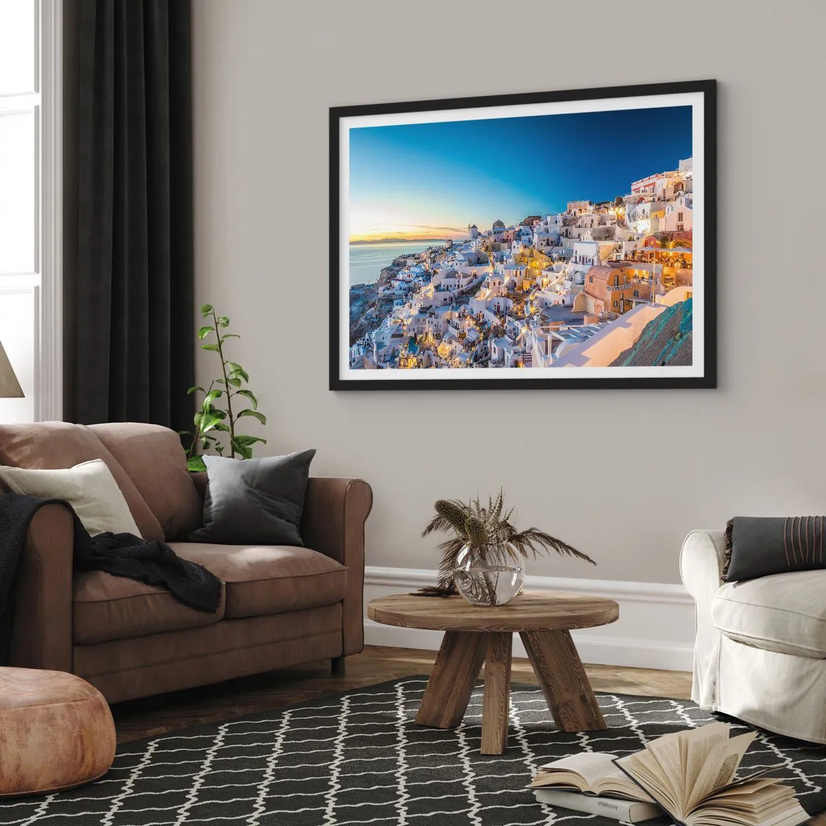 Poster in een zwarte lijst - De essentie van Grieksheid - 100x70 cm
