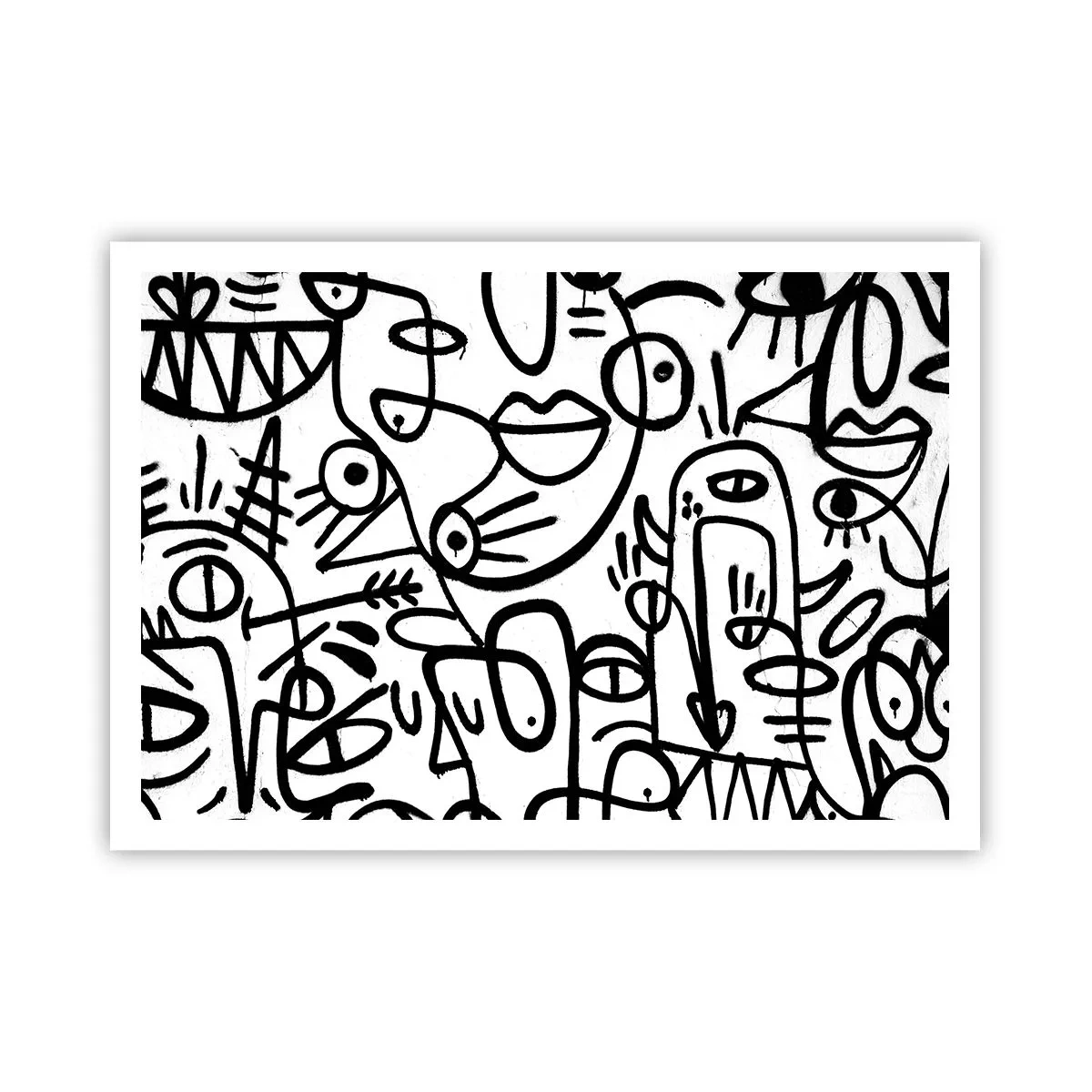 Poster - Gezichten en luchtspiegelingen - 100x70 cm