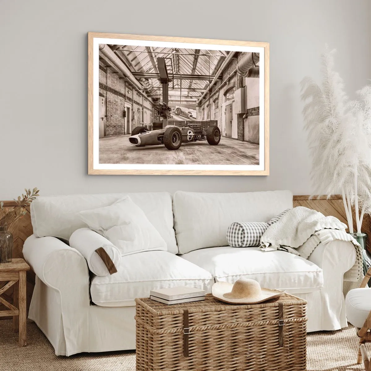 Een poster in een licht eiken lijst - De rust van de winnaar - 40x30 cm