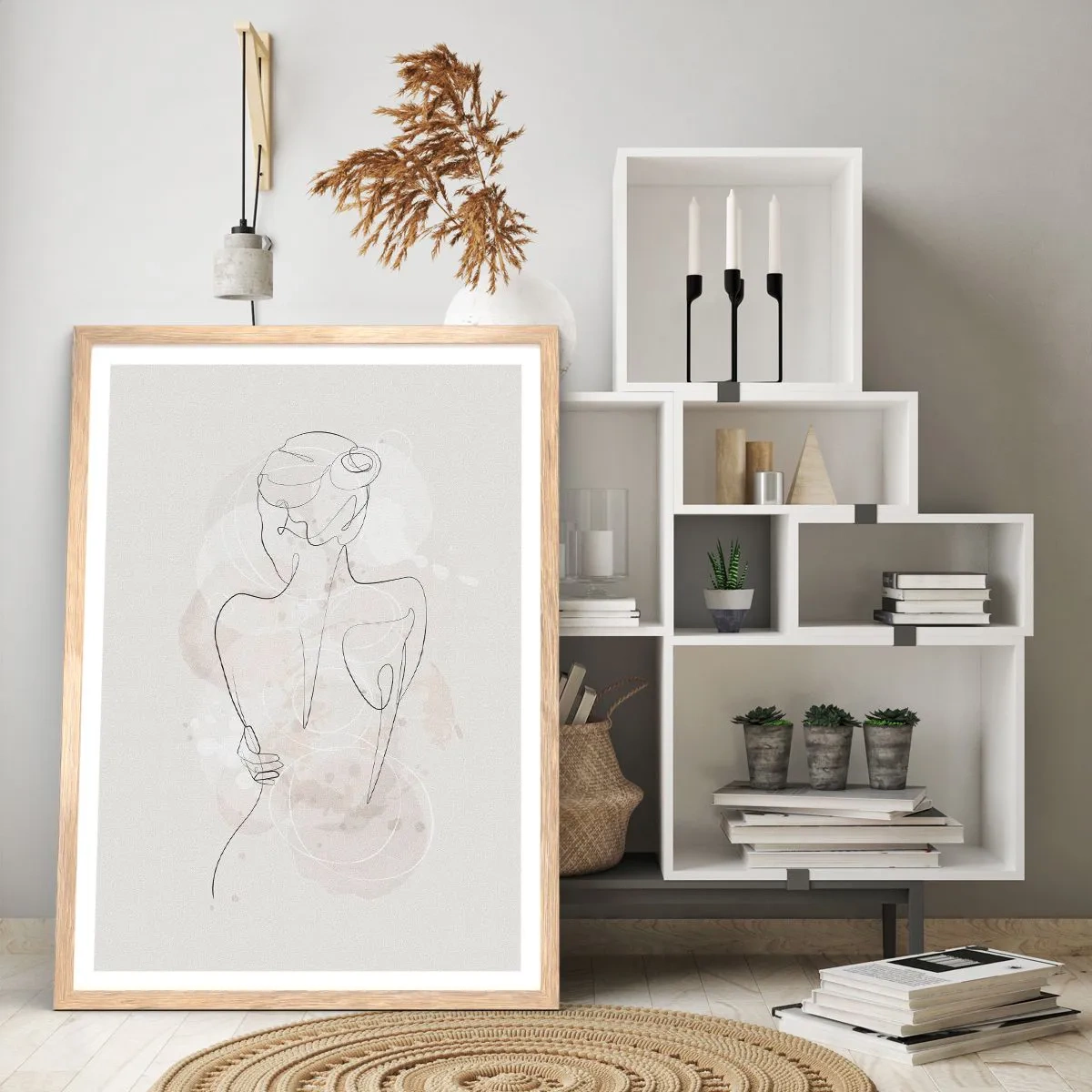 Een poster in een licht eiken lijst - Als een gevoelig instrument - 50x70 cm