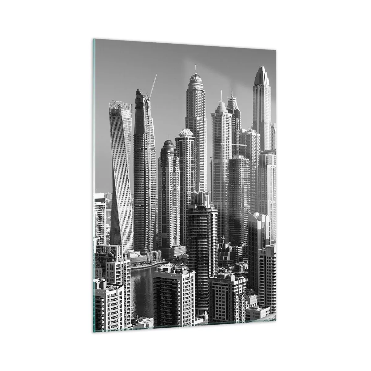 Schilderen op glas - Stad in de woestijn - 50x70 cm