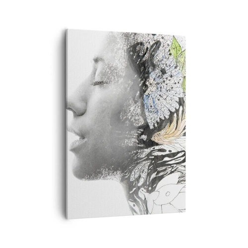 Schilderen op canvas - Ondergedompeld in de natuur - 50x70 cm