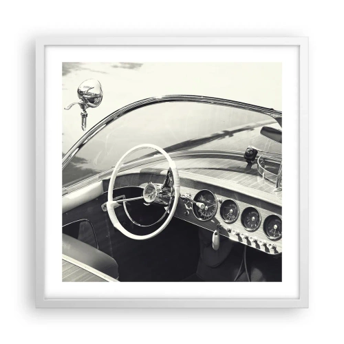 Poster in een witte lijst - Weer voor de rijken - 50x50 cm