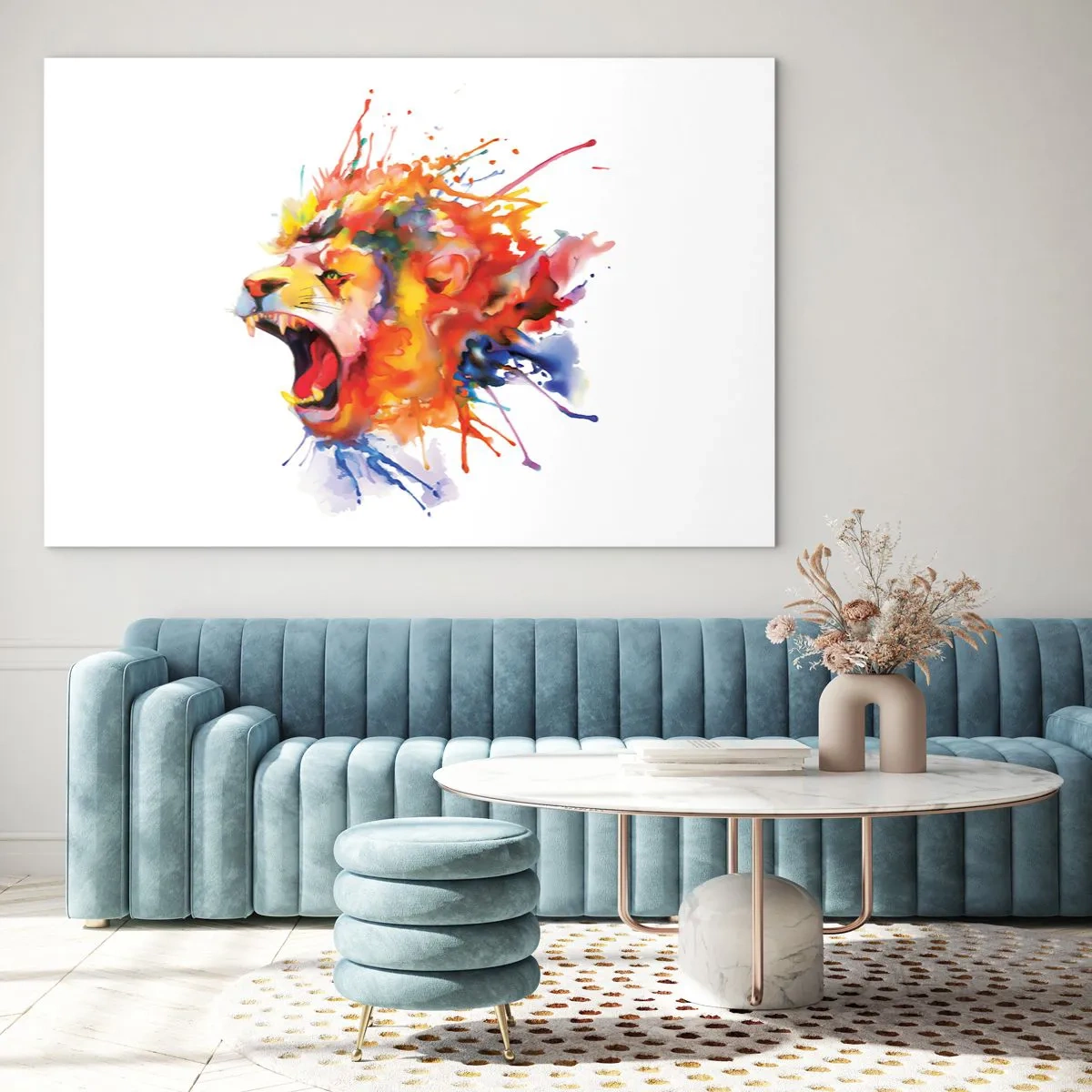 Schilderen op glas - Van woede exploderen  - 120x80 cm