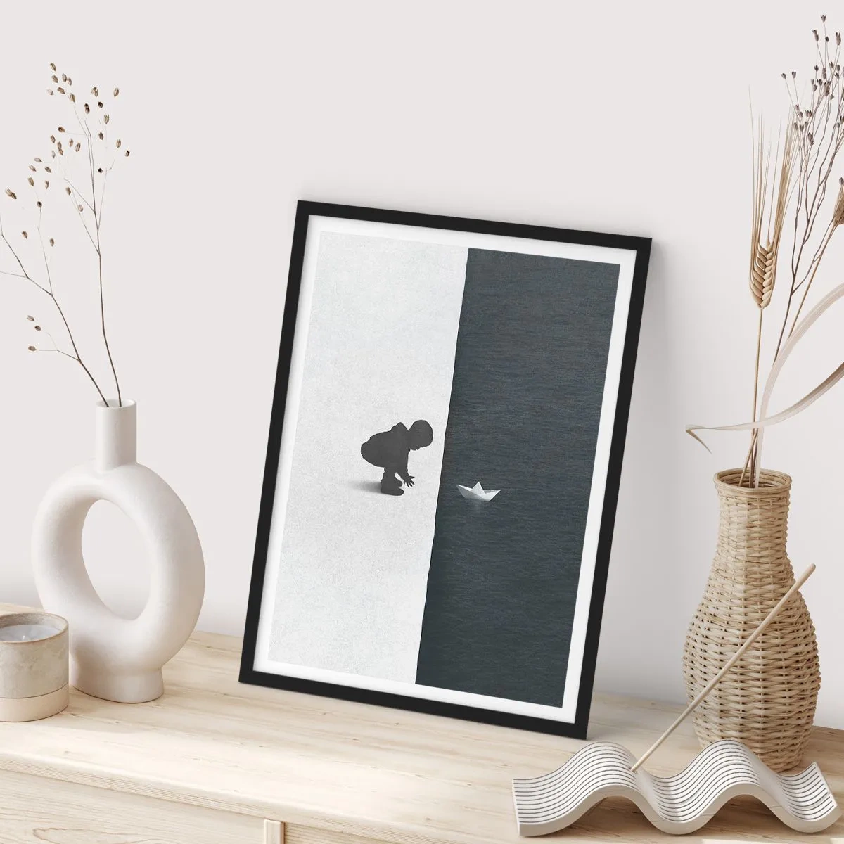 Poster in een zwarte lijst - Geweldige expeditie - 30x40 cm