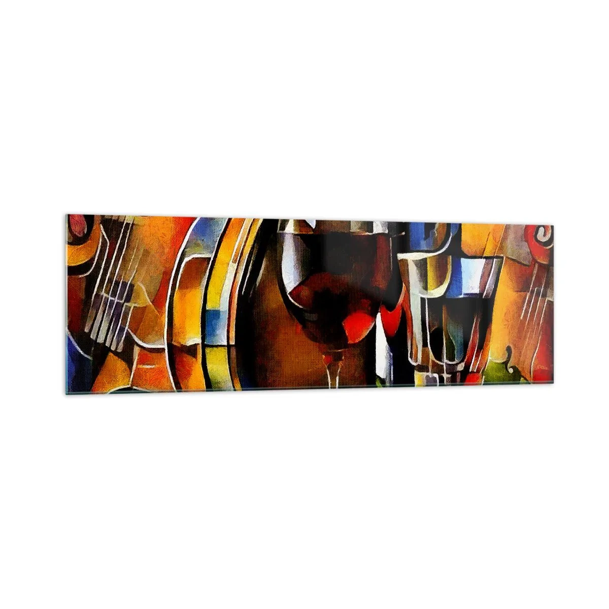 Schilderen op glas - En de wereld krijgt kleuren - 160x50 cm