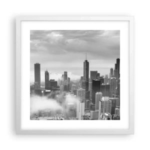 Poster in een witte lijst - Amerikaans landschap - 40x40 cm