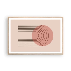 Een poster in een licht eiken lijst - Onweerstaanbare aantrekkingskracht - 91x61 cm