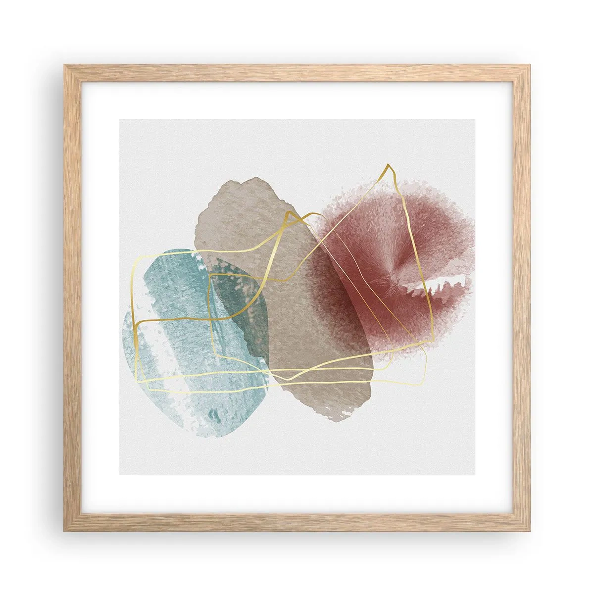 Een poster in een licht eiken lijst - Koralen van de ruimte - 40x40 cm