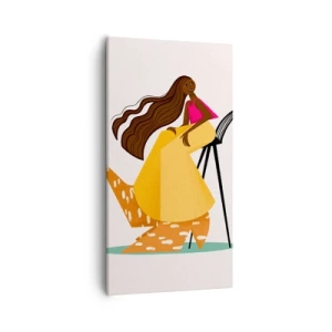 Schilderen op canvas - Fashion is ook leuk - 55x100 cm