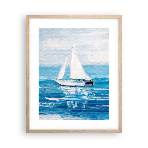 Een poster in een licht eiken lijst - Met een vriend aan mijn zijde - 40x50 cm