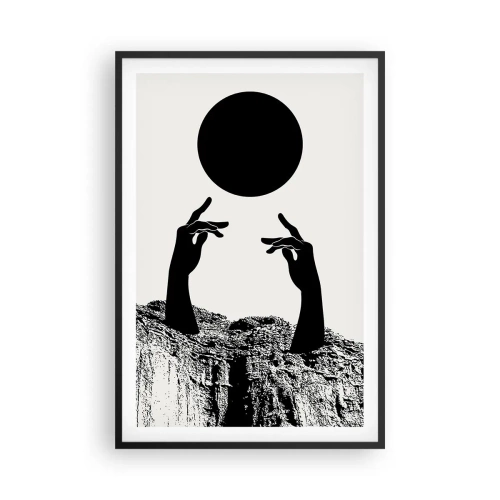 Poster in een zwarte lijst - Surrealistische compositie: de zon en de rest - 61x91 cm
