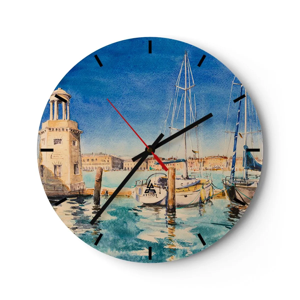 Wandklok - Klok - Zonnige lagune - 40x40 cm