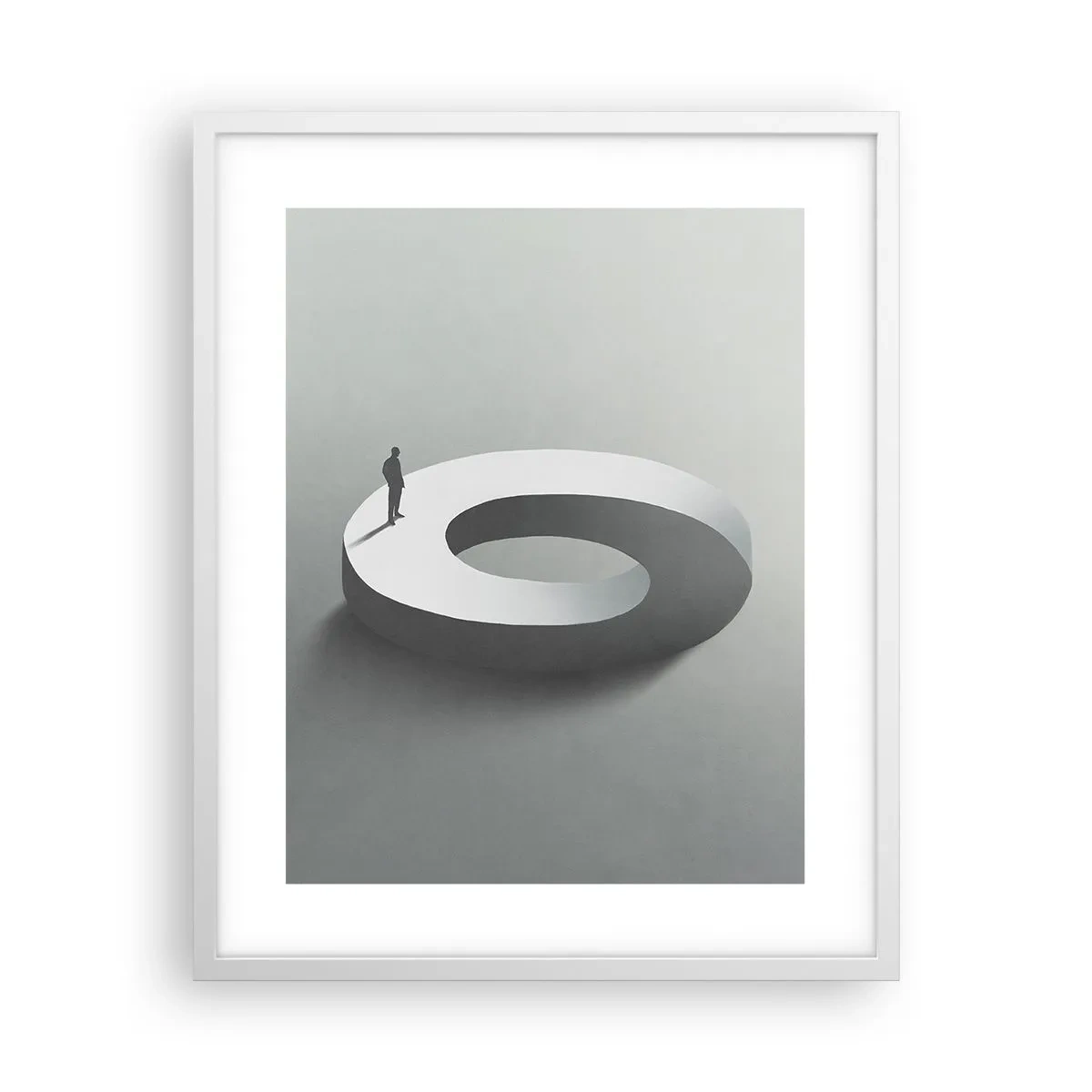 Poster in een witte lijst - En wees hier slim - 40x50 cm