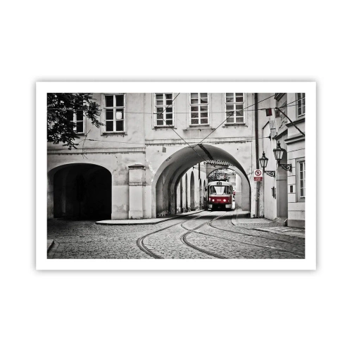 Poster - Door het doolhof van de stad - 91x61 cm